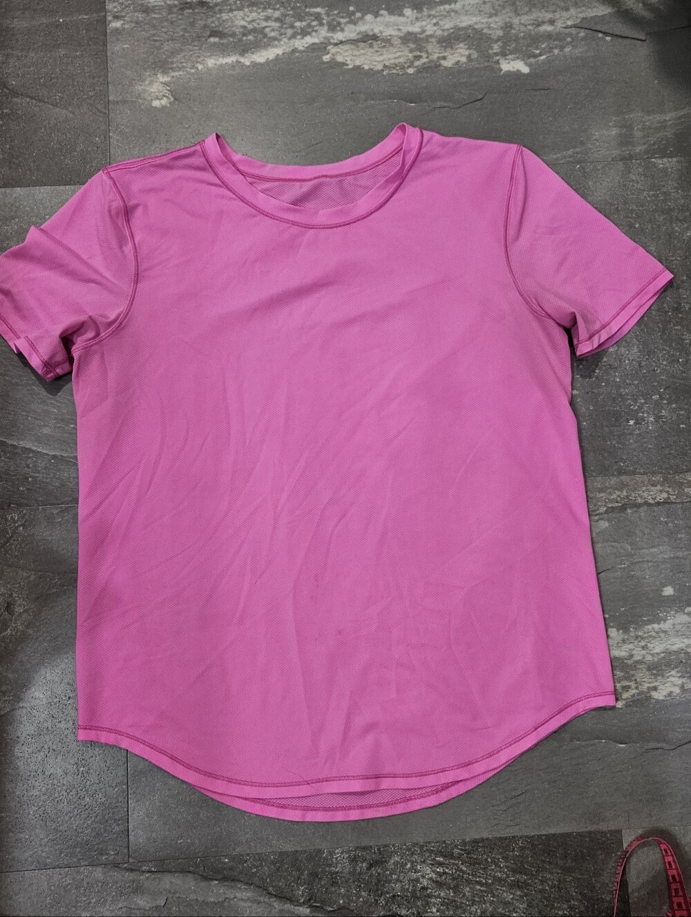 Lululemon Lightweight Pink Short Sleeve Top. Reflective Parts. Size M.